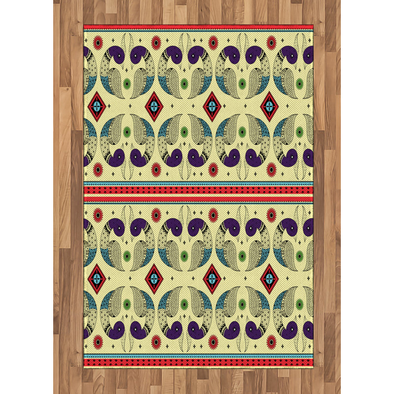 Tapis décoratif Tribal, Rectangle— 4 pi x 5 pi 8 po