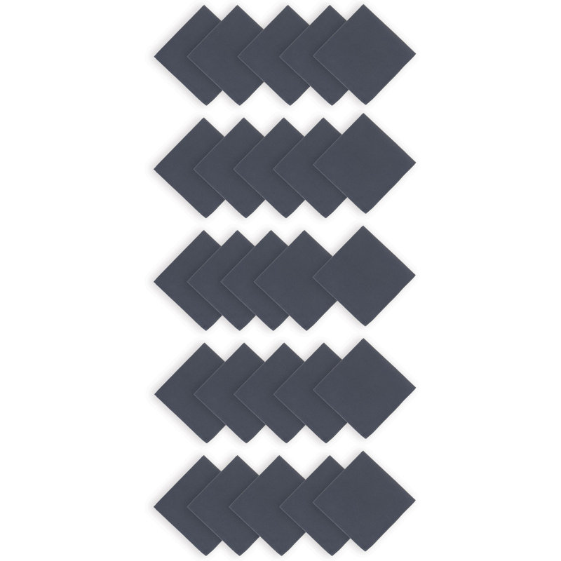 Serviette carrée en polyester, Noir