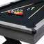 Table de billard 84 po avec boules de billard, queues de billard, craie de billard, brosse de nettoyage, pieds en X, toile noire, gris rustique, L 84,1 po x l 46,5 po x H 32 po