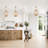 4-Light Rose Gold Kitchen Island Geometric Pendant