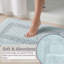 Lavish Home 2PC Bathroom Rugs - 2575 GSM Reversible Cotton Bathroom Mat Set-Machine Washable Bath Mats for Bathroom, Kitchen, Laundry Room (Seafoam)-49685507