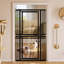 Barrière pour animaux de compagnie extra haute de 187 cm (73,6 po), largeur réglable de 75 à 131 cm (29,5 à 51,6 po), panneau supérieur transparent et barrière inférieure en métal, espacement étroit de 3,5 cm (1,37 po), montage par pression sans perçage, fermeture automatique-713718310-713718331