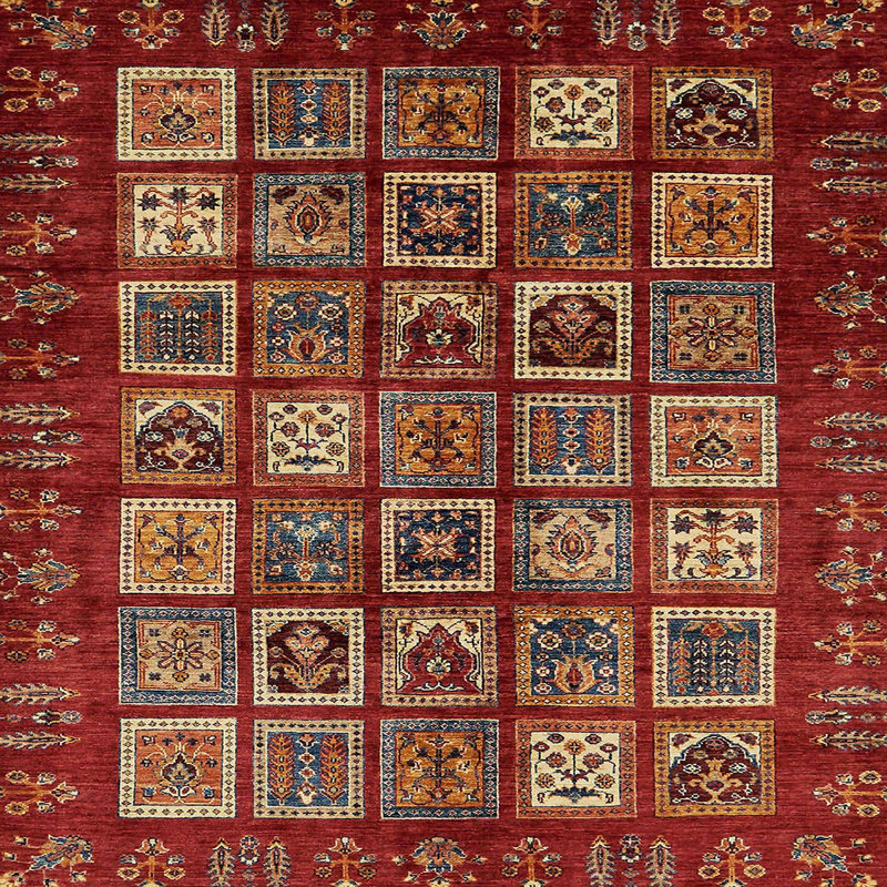 Tapis abstrait 611, Carré 4 pi