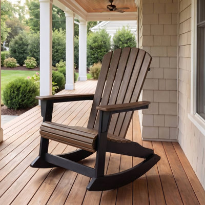 Chaise berçante Benno Adirondack, noire