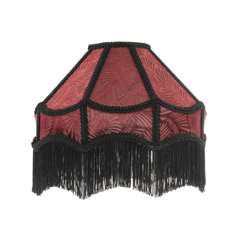 19cm H Fabric Empire Lamp Shade ( No Direct Attachment Method ) in Red