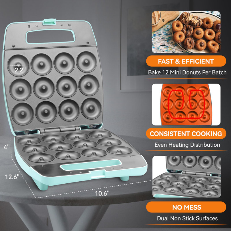 Mini Donut Maker Machine – Bakes 12 Mini Donuts