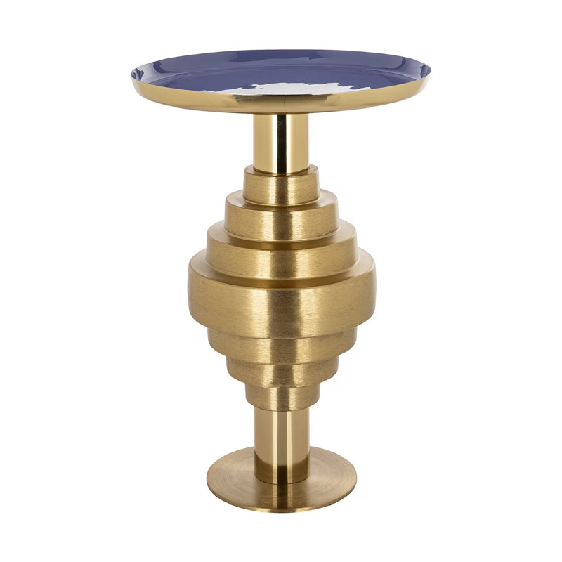 Tray Top End Table, Blue