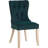 18.9'' Seat Height Mid Century Modern Dining Chairs With Solid Wood Legs, Upholstered Armless Dining Room Chair Side Chair For Kitchen Bedroom Reading Nook, Green Suede Velvet-1698421648-1697868380