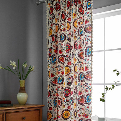 Ensemble de rideaux Boho Flower