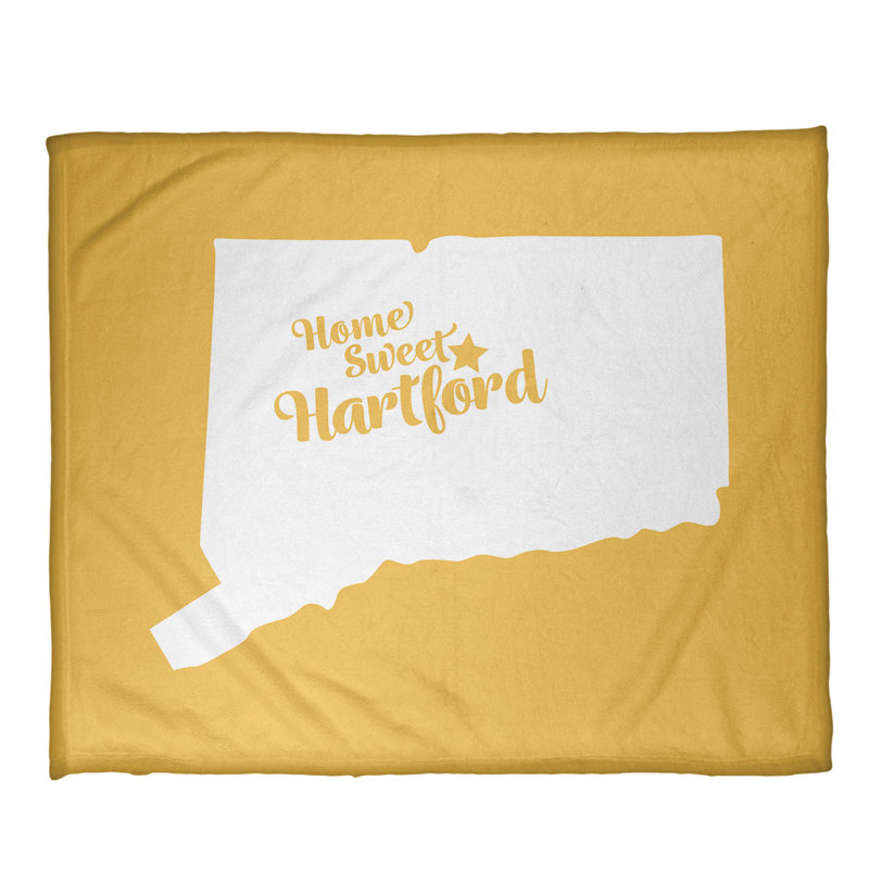 Jeté hartford connecticut polaire, l 52,5 po x L 62,5 po, Jaune