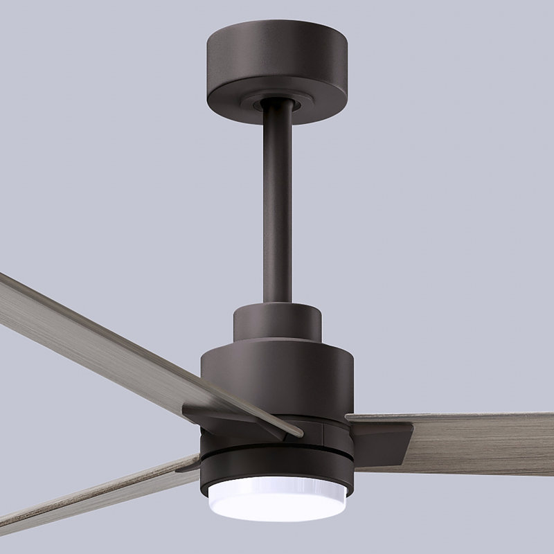 Ventilateur de plafond Alessandra, Ton bois de frêne gris, Bronze texturé, 56"
