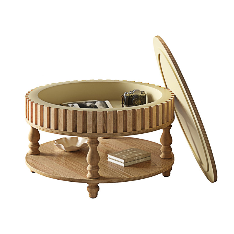 Table basse Farmhouse, Bois naturel