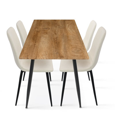 Tapscott 5-Piece Stain Resistant Upholstered Dining Set