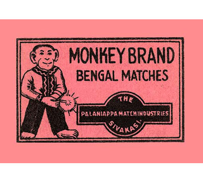 « singe brand », affiche rétro