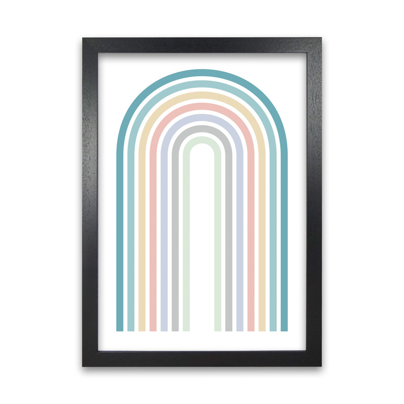 Colourful Rainbow Original - Print, 42cm H x 30cm W x 3cm D, Black Frame