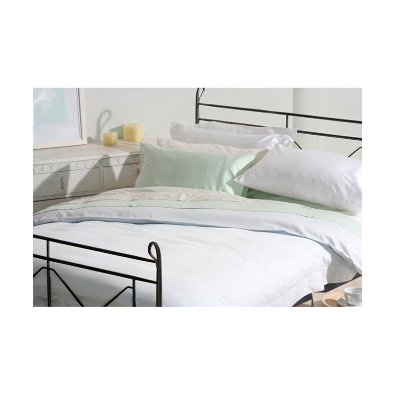 Plain Dye 400 TC Egyptian-Quality Cotton Cotton Solid Colour Duvet Cover, Single Duvet Cover, Oyster