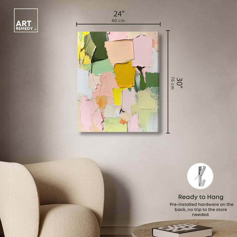 «Vibrant Vista I Canvas Bright Abstracts» par Art Remedy, H 30 po x l 24 po, Toile tendue