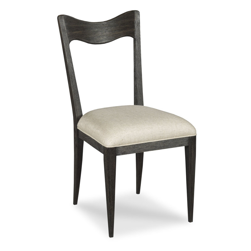 Silhouette Upholstered Dining Chair, Worn Black