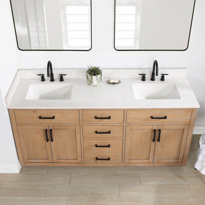 Colleyville 72"" Double Bathroom Vanity Set -  Willa Arloâ¢ Interiors, 834EC97CBF034BA9AFCCD4189D0621B1