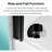 31 In. Wide * 55 High Pivot Shower Door Panel For Bathtub, 6mm Tempered Glass, Black, Stainless Steel Handle, Easy Installation W H 1/4" (6mm) - To Install, Lifting Structure