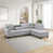 White Gray Linen Blend