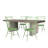 Colrain Reclaimed Finish Wood Top With Concrete Veneer Base Dining Table And Windsor Chairs Set - Dining Table And 4 Chairs-745470358