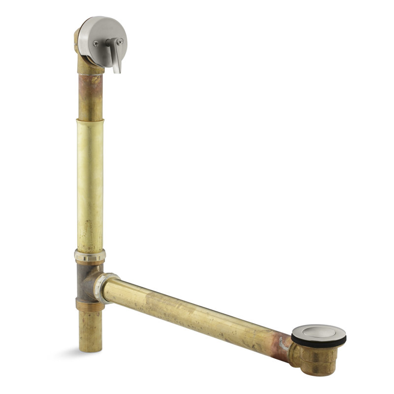 Clearflo 1.5" Leg Tub Drain with Overflow, Vibrant Brushed Nickel