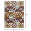 Tapis d'intérieur multicolore en polypropylène tissé à la main Raashi-568180060