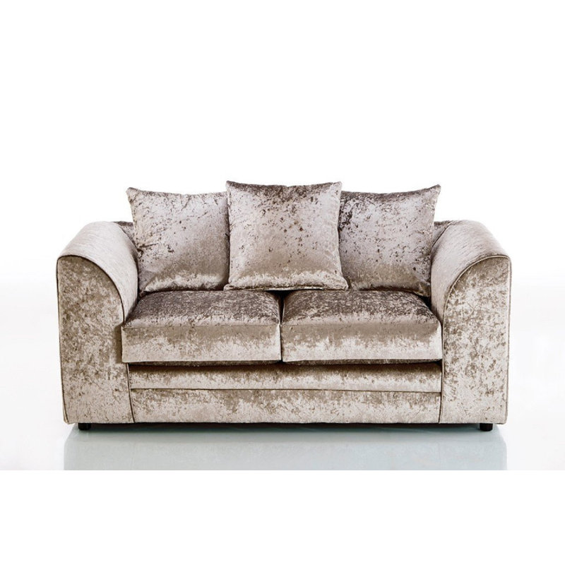 Temple Velvet Sofa, Mink, 2