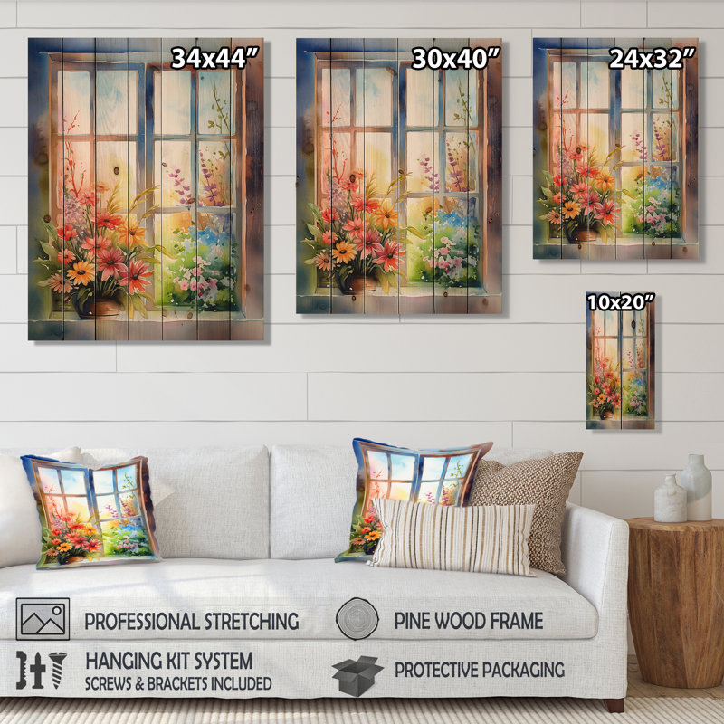Vitrine Eldean Nature's Floral III sur bois, H 40 po x l 30 po x P 0,78 po