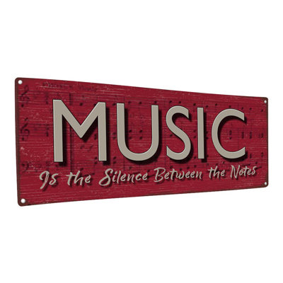 "La musique est le silence entre les notes" sur métal
