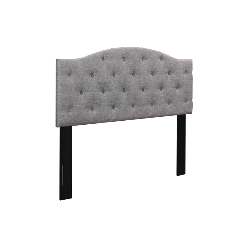 Tête de lit tapissier, gris, Grand