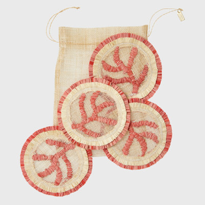 Bee Straw Coasters