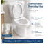 Élégante toilette ronde en céramique de 15 po avec chasse latérale, action siphonique 1,28 GPF, siège à fermeture en douceur pour les salles de bain d'invités