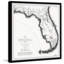 «Florida 1823 State Map II», reproduction encadrée sur papier-955317337