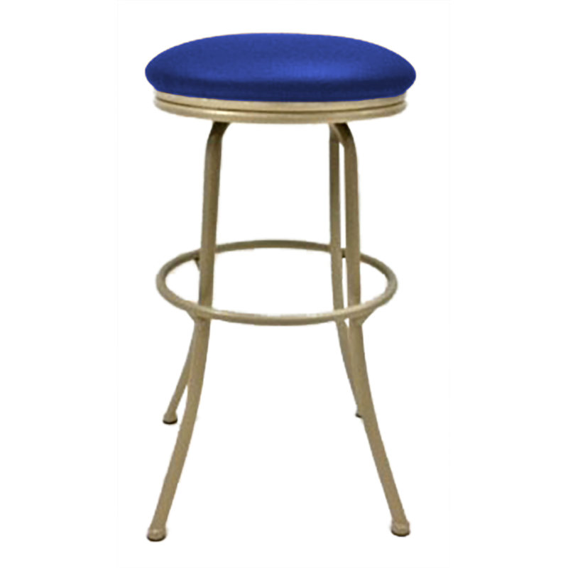 Tabouret de bar et de comptoir pivotant Haughton, Beige, Bleu, Très haut (siège d’une hauteur de 35 po)