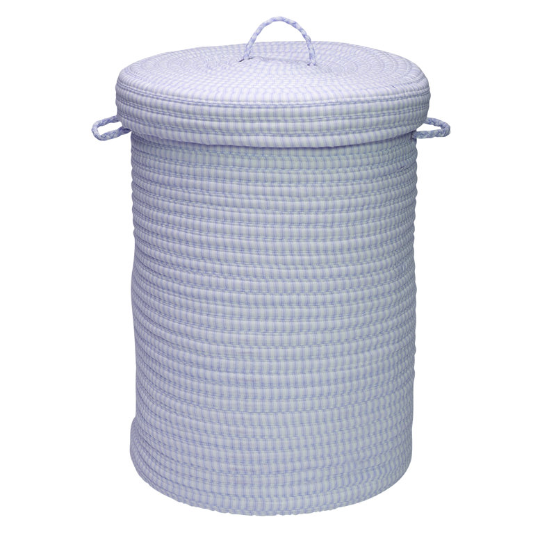 Panier à linge avec rangement, bleu