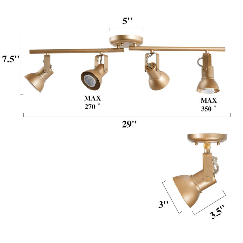 Aldrich 29" 4 - Light Track Kit with Dimmable and Adjustable Head