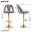 Aryton Swivel Upholstered Adjustable Height Counter Stool with Metal Frame