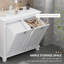 Armoire de salle de bain inclinable avec conception imperméable et grand rangement pour serviettes et articles essentiels