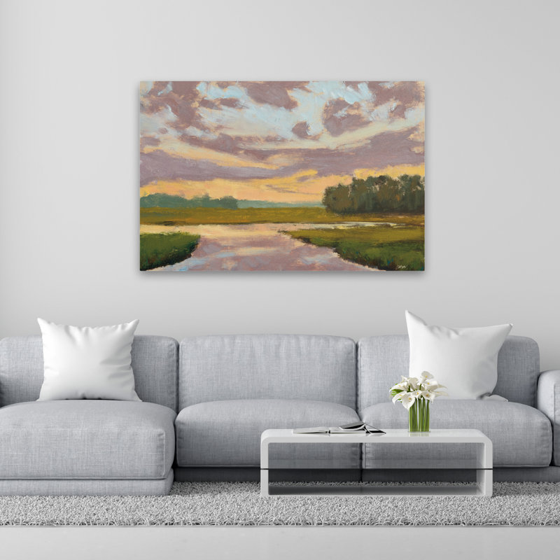 Coucher de soleil contemporain Lowcountry, H 60 po x l 40 po