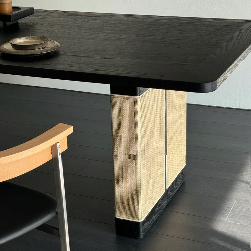 Table de salle à manger Wabi-sabi, H 29,52 po x L 70,86 po x l 31,49 po