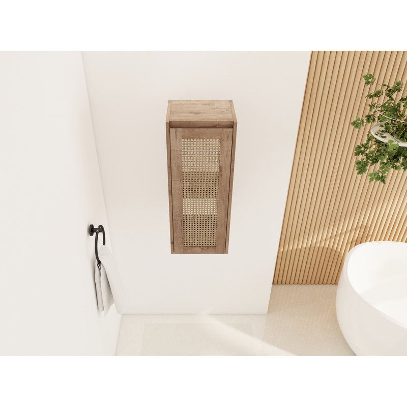 Unité murale de salle de bain 12 po, portes à fermeture douce, armoire de style moderne, 12 po, avec des matériaux de qualité