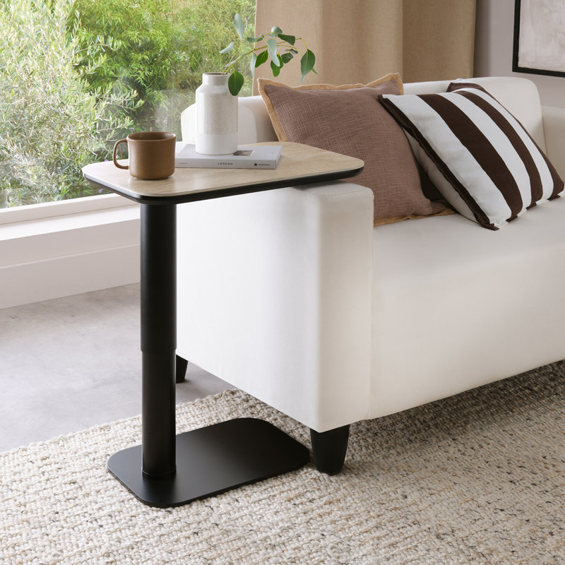 Sabit 35cm Stone Top Console Table, Beige