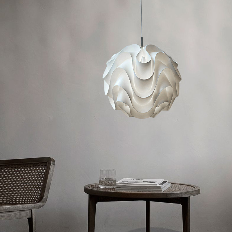Kimika 1 - Light Modern White Plastic Shade LED Pendant Light