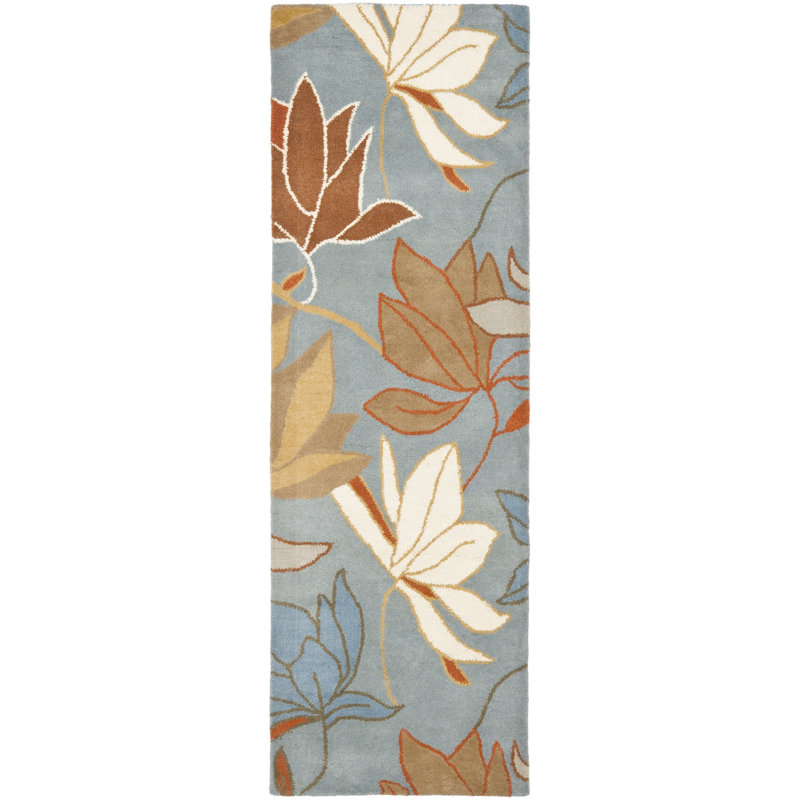 Soho Hand Tufted Wool Floral Rug, Runner 2'6" x 8'