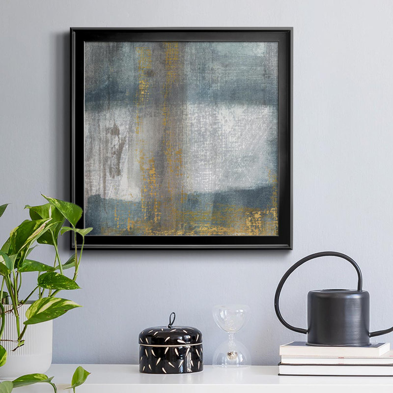 Frost Valley Morning II - peinture sur toile encadrée, H 17,5 po x l 17,5 po x P 1,5 po, Noir