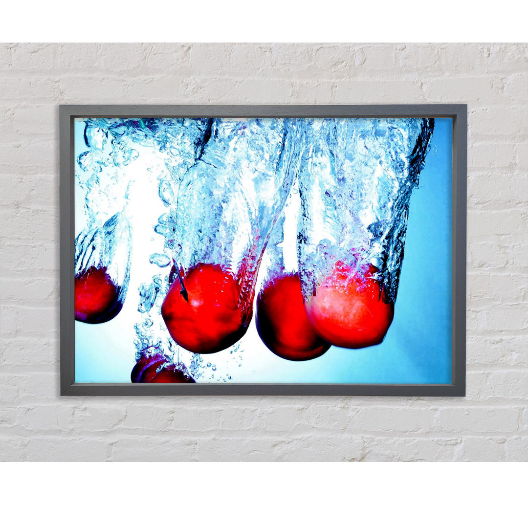 Red Fruit Splash - Einzelner Bilderrahmen Kunstdrucke auf Leinwand