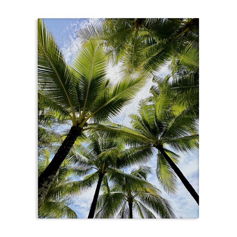"Overhead Palm Trees", art mural par Kali Wilson, H 48 po x l 36 po