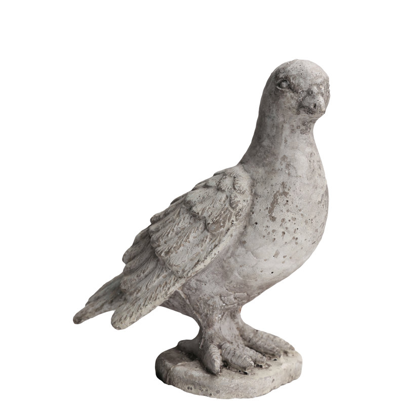 Figurine d’oiseau sur pied cardinal ciment Atwater
